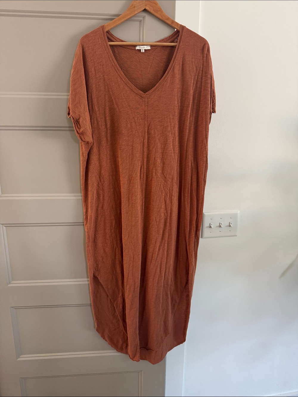 Z Supply Terra Cotta V-Neck Maxi Dress